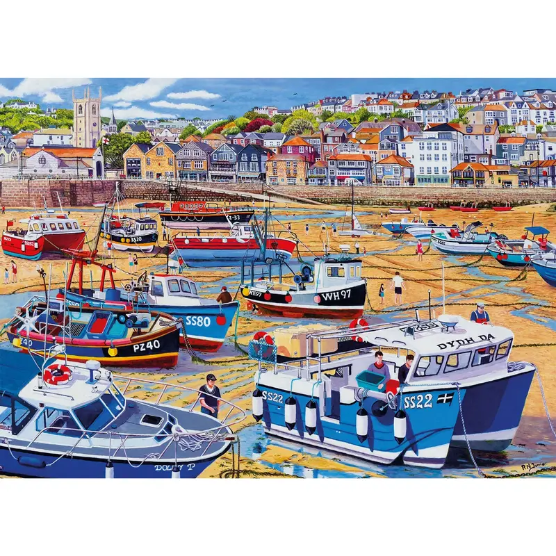Gibsons Puzzle 1000 Fischerboote "Sand at St Ives"