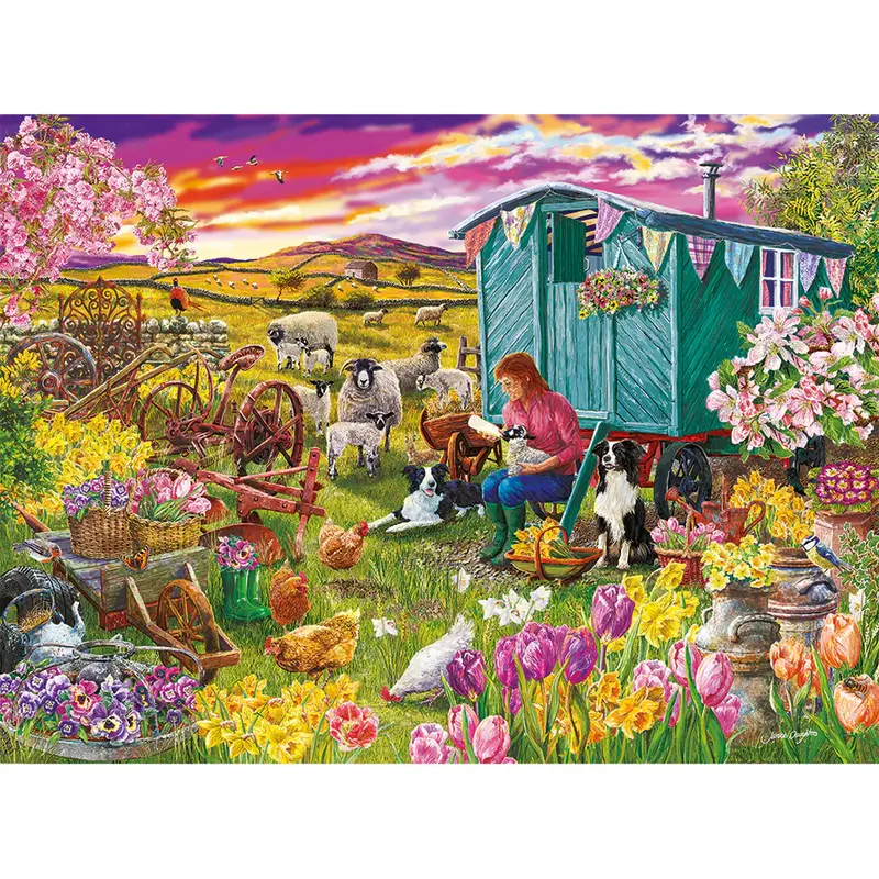 Gibsons Puzzle 1000 Schafe "Shepherds Delight"