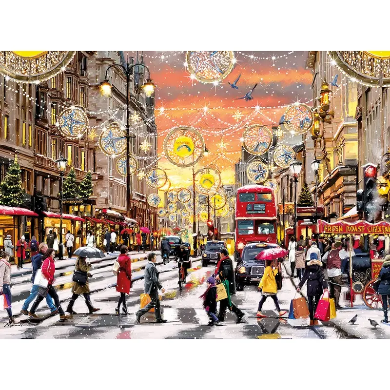 Gibsons Puzzle 1000 Weihnachten "Holiday Hustle"
