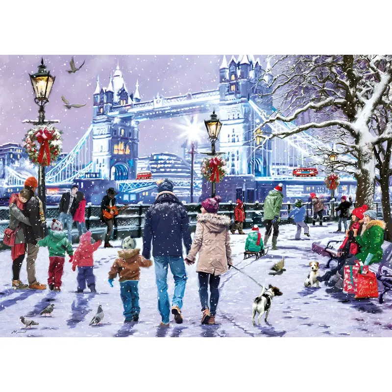 Gibsons Puzzle 1000 Weihnachten "Tower Bridge at Christmas"