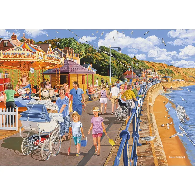 Gibsons Puzzle 4 x 500 Strand "Beside the Seaside"