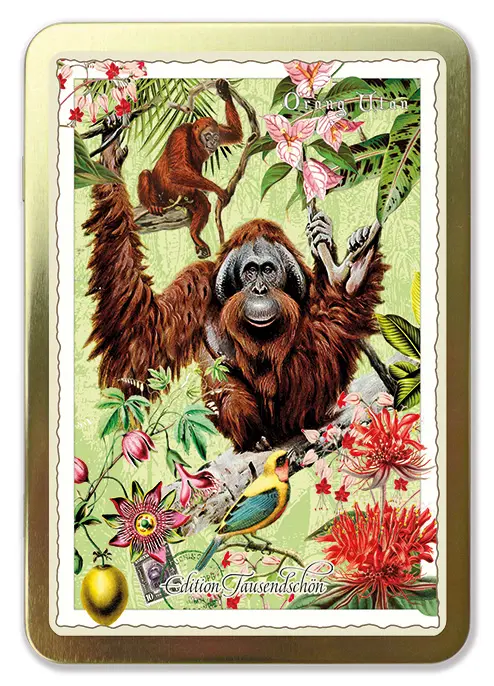 Goldene Postkarten Box Wild Life