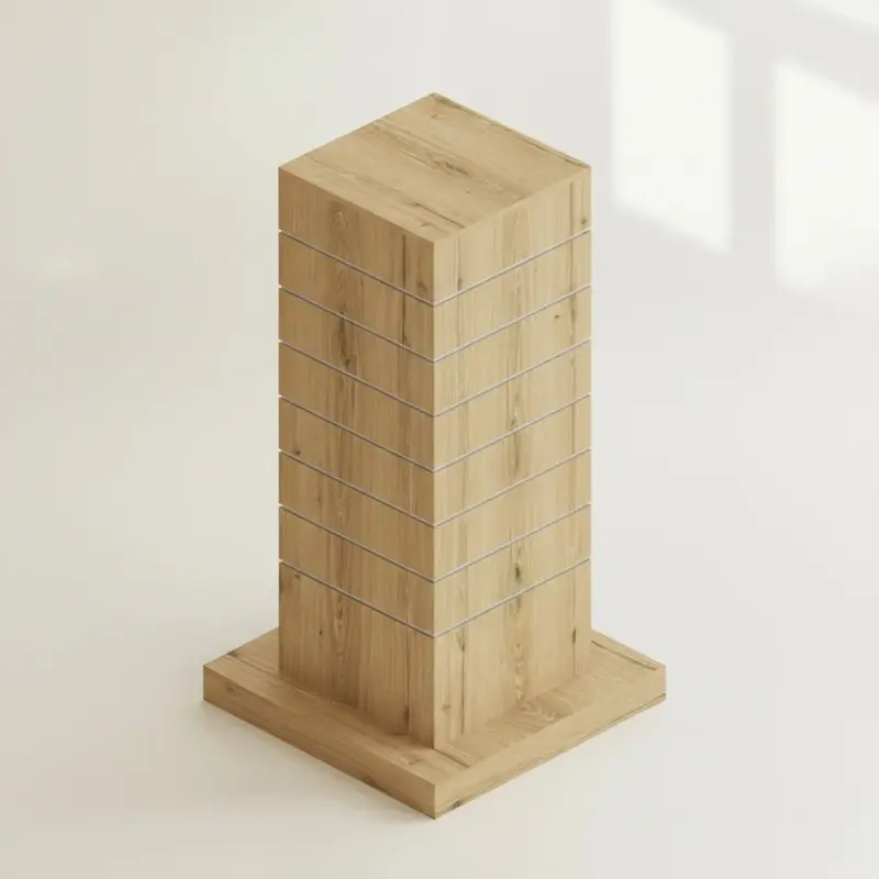 Gondole rainurée cube — 145 x 80 x 80 cm