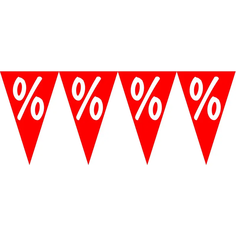 Guirlande carton % recto-verso — 11 fanions, 200 cm