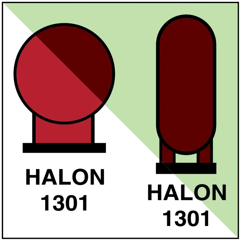 Halon 1301-Flaschen in geschütztem Bereich - IMO