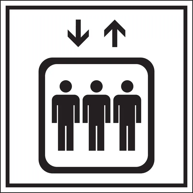 Hinweisschilder - Aufzug