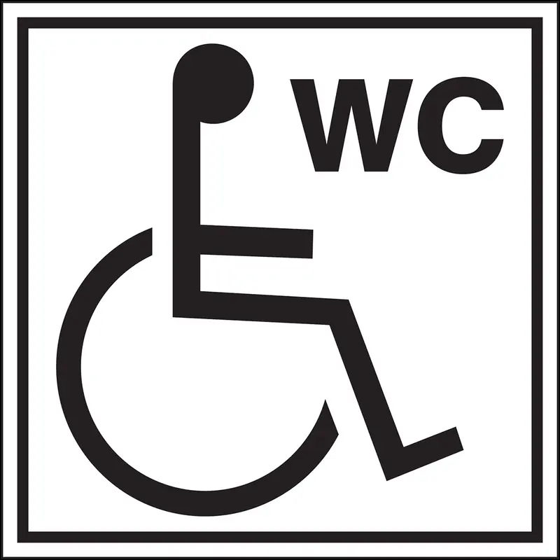 Hinweisschilder - Toilette für Rollstuhlfahrer