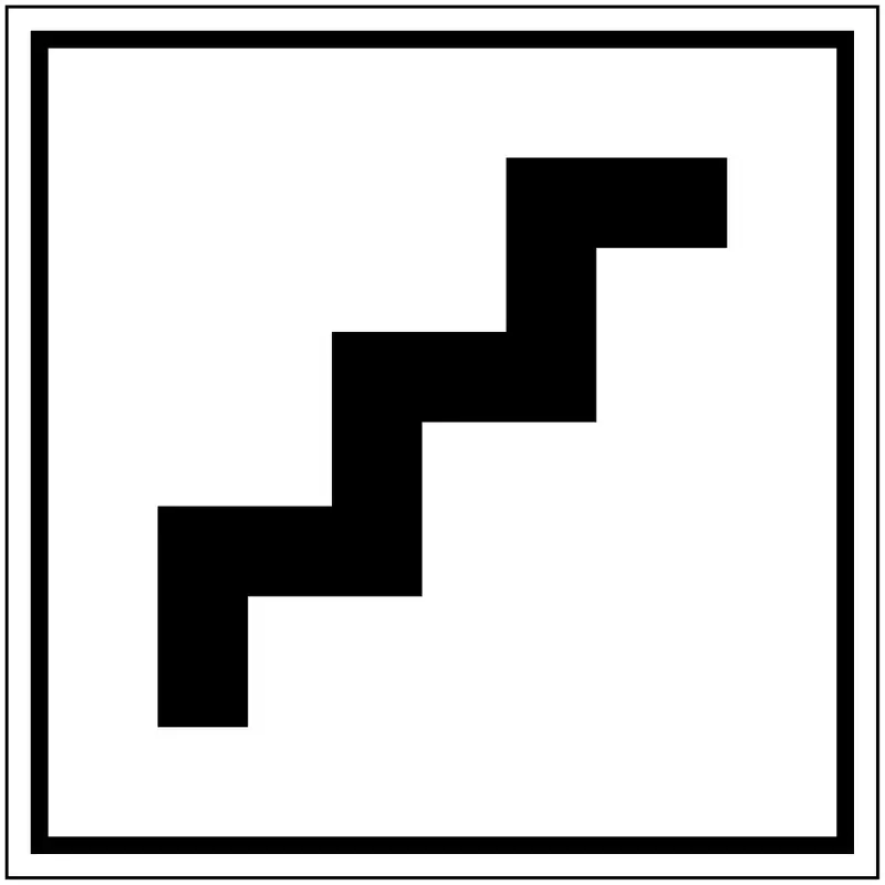 Hinweisschilder - Treppen