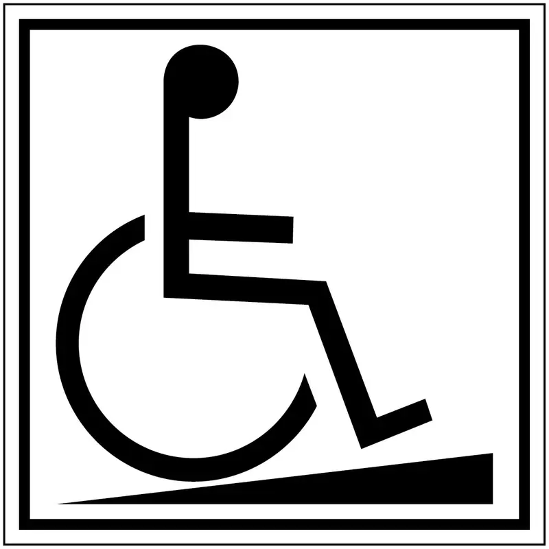 Hinweisschilder - Zugang für Rollstuhlfahrer