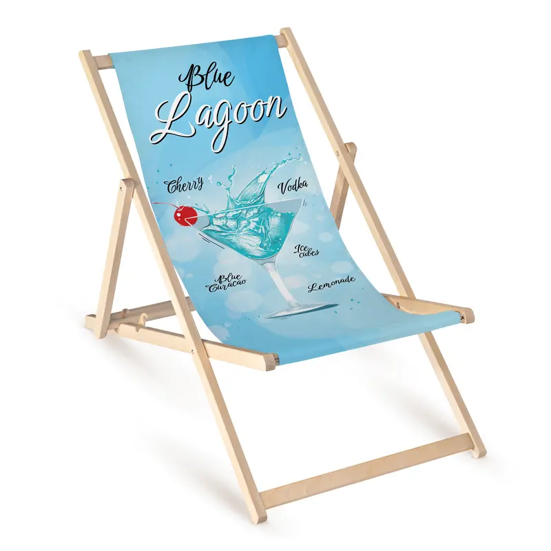 Holz-Liegestühle Blue Lagoon