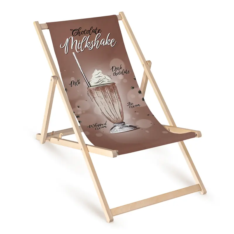 Holz-Liegestühle Chocolate Milkshake