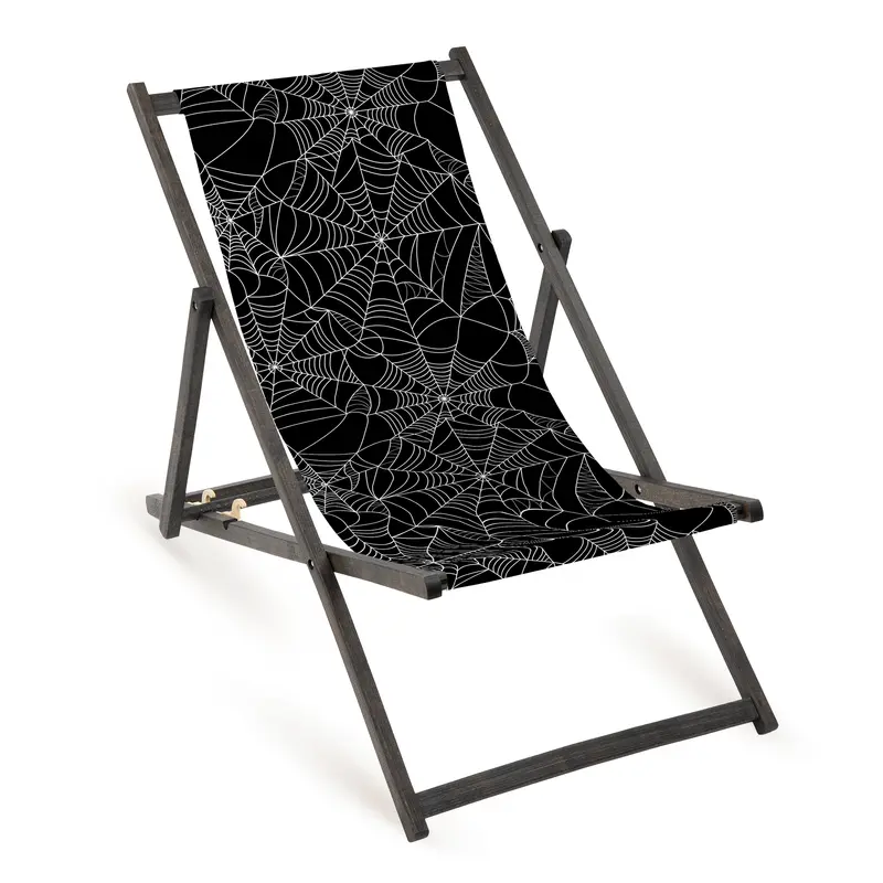 Holz-Liegestühle Spinnennetz-Design mit schwarzem Gestell