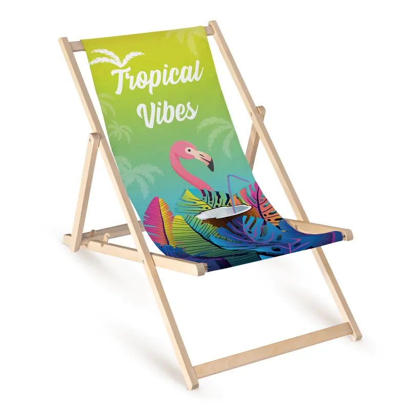 Holz-Liegestühle Tropical Vibes