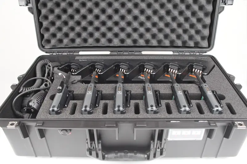 Hytera HP605 6er Set Case inkl. Inlay