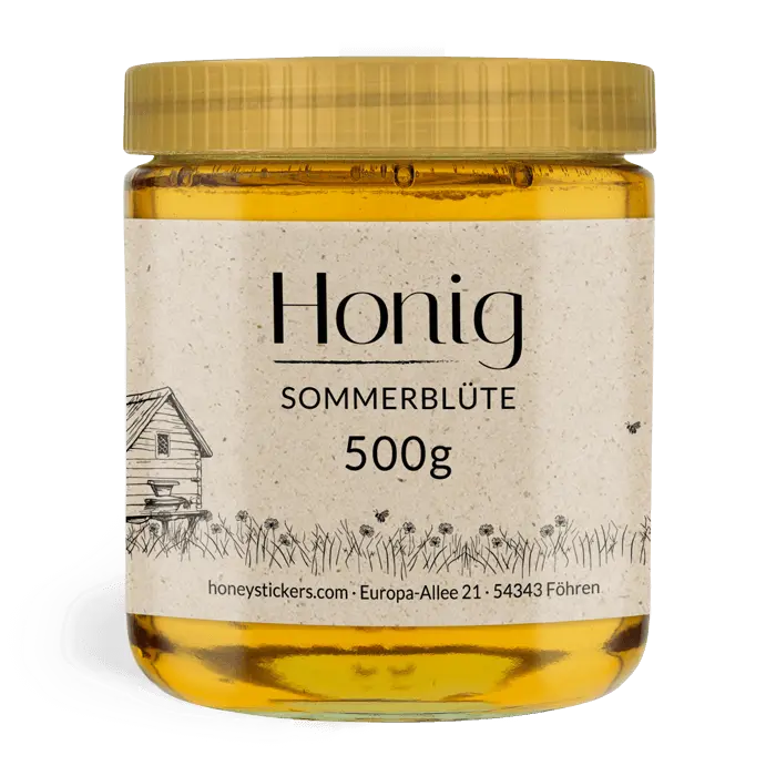Idyllische Ida – Rechteckiges Etikett 500g (Kunststoffdeckel)
