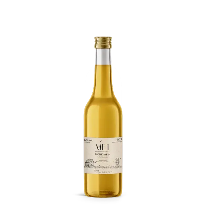Idyllische Ida – Rechteckiges Flaschenetikett 70x60mm für 200ml Met