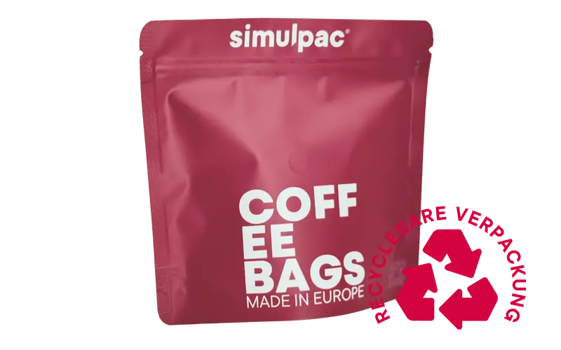 Individuell bedruckte 250g Kaffeebeutel, 3000 Stück MOQ / 0,75€ pro Stück, Digitaldruck