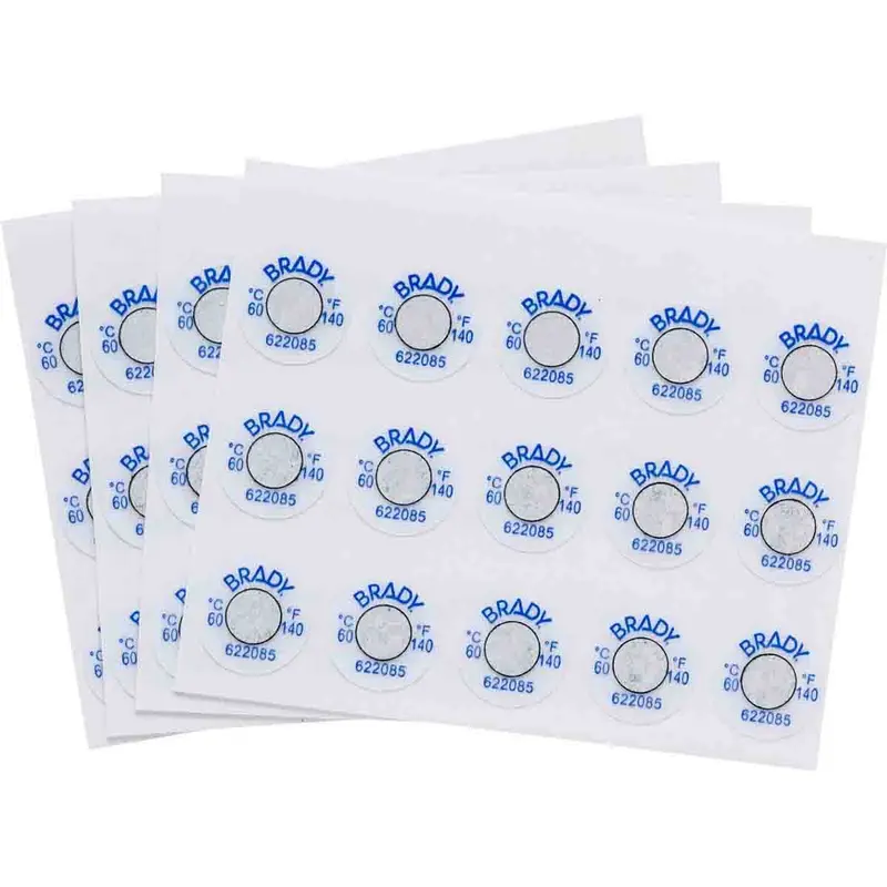 Irreversible, temperaturanzeigende Etiketten - 1 Temperatur-Messstufe