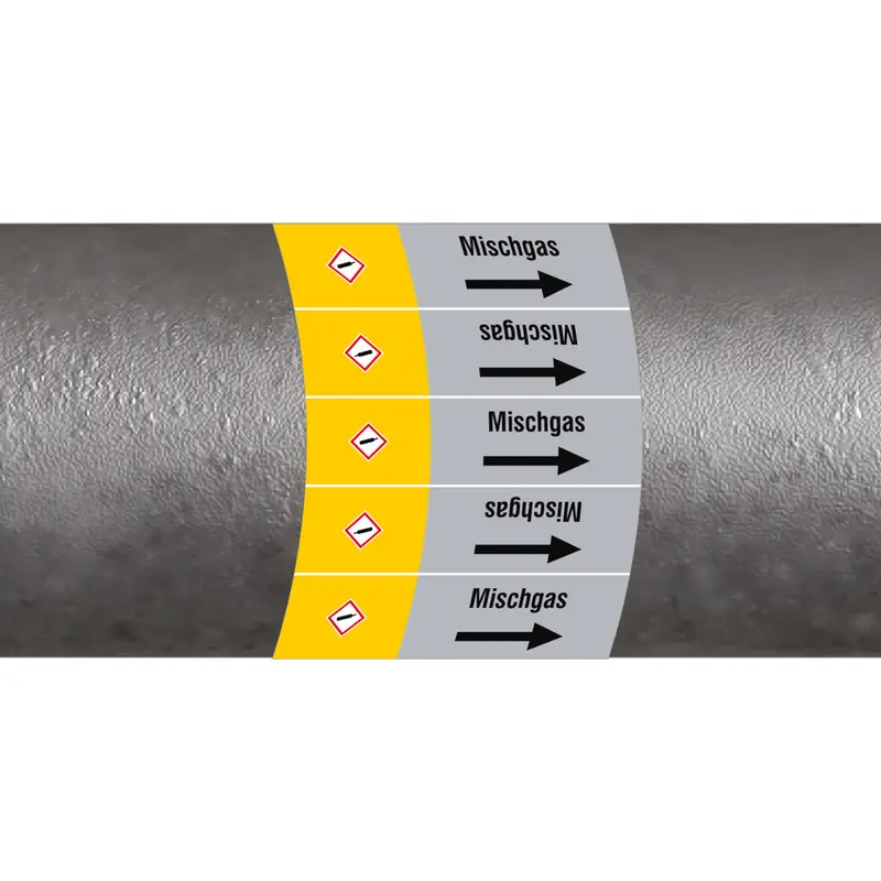 ISO 20560 Rohrmarkierer - Gas