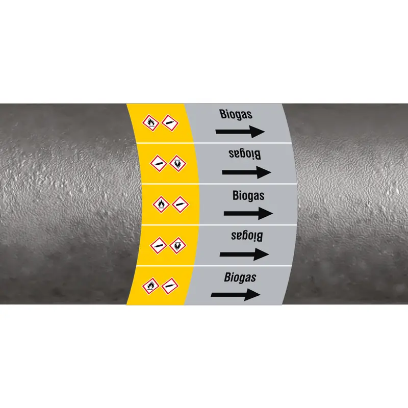 ISO 20560 Rohrmarkierer - Gas