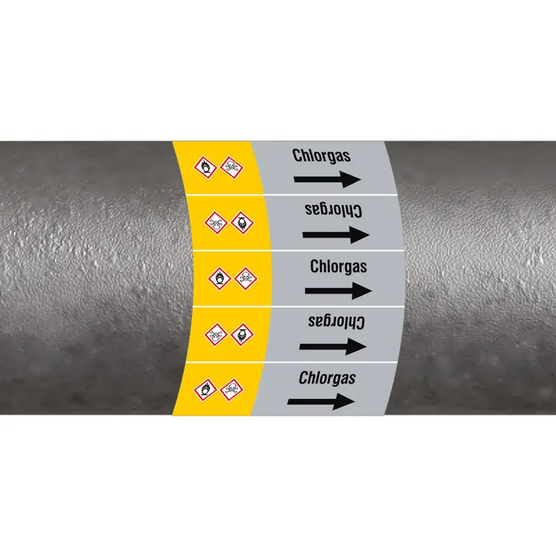 ISO 20560 Rohrmarkierer - Gas