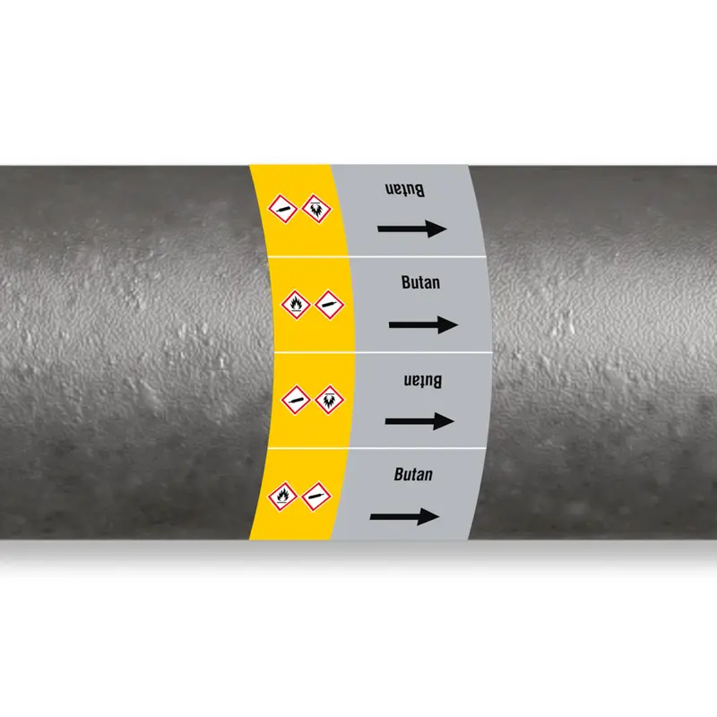 ISO 20560 Rohrmarkierer - Gas