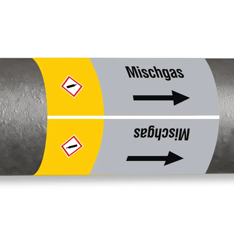 ISO 20560 Rohrmarkierer - Gas