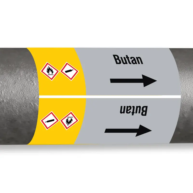 ISO 20560 Rohrmarkierer - Gas