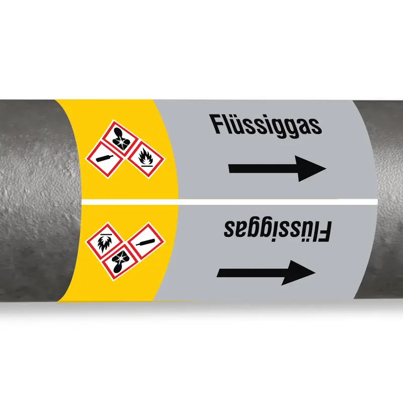 ISO 20560 Rohrmarkierer - Gas
