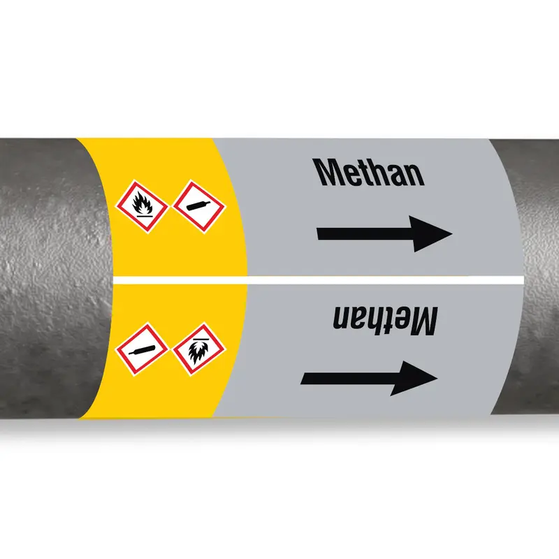 ISO 20560 Rohrmarkierer - Gas