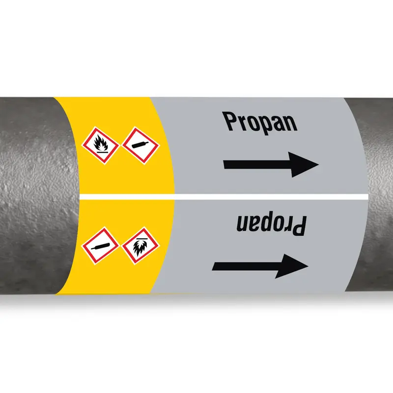 ISO 20560 Rohrmarkierer - Gas