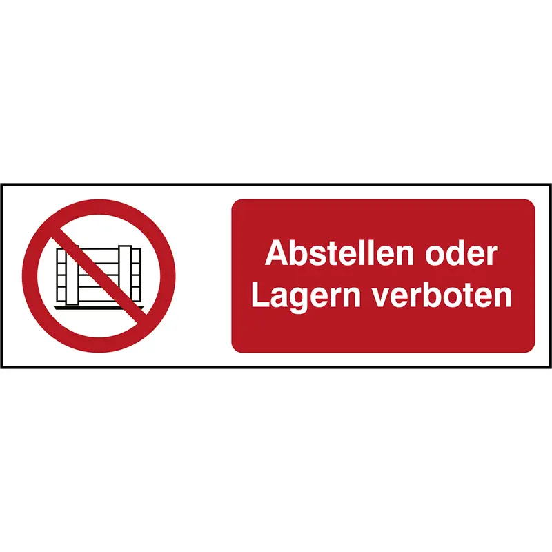 ISO 7010 Zeichen - Abstellen oder Lagern verboten