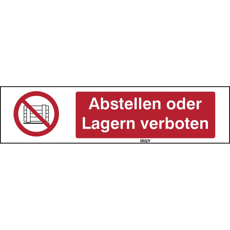 ISO 7010 Zeichen - Abstellen oder Lagern verboten