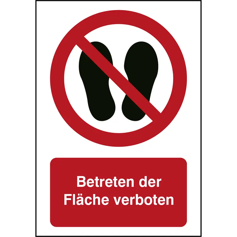 ISO 7010 Zeichen - Betreten der Fläche verboten