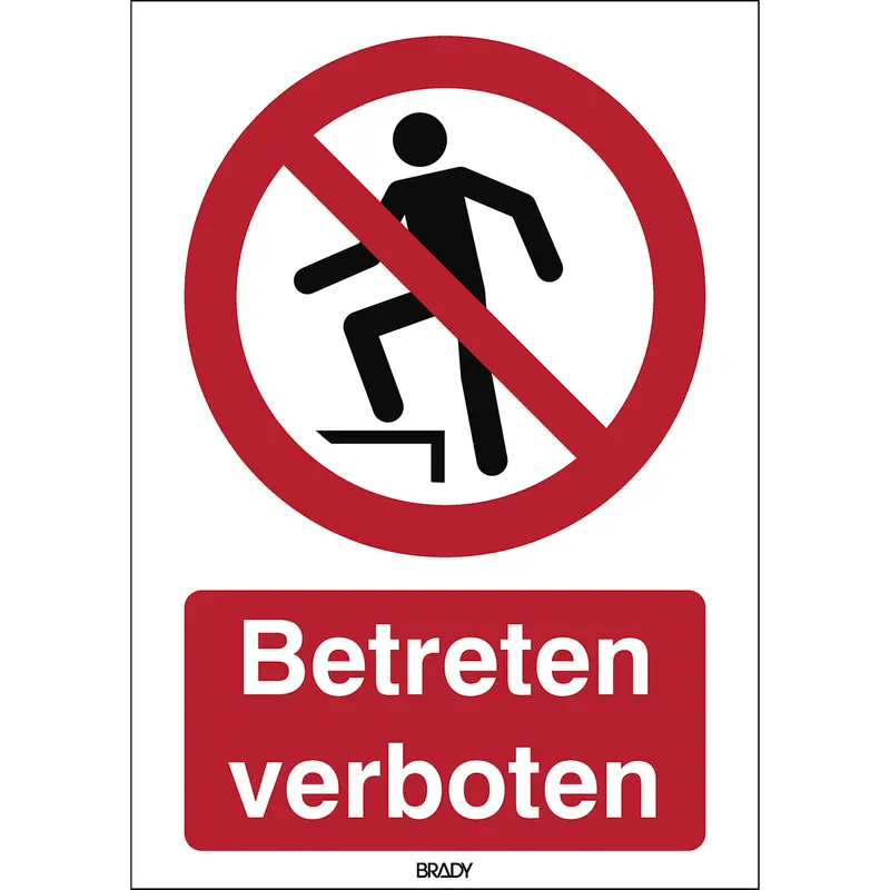 ISO 7010 Zeichen - Betreten verboten