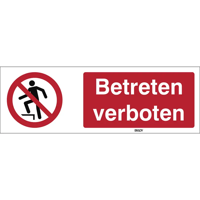 ISO 7010 Zeichen - Betreten verboten