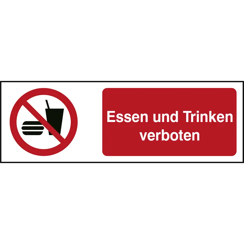 ISO 7010 Zeichen - Essen and Trinken verboten