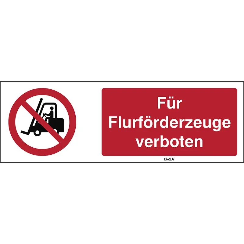ISO 7010 Zeichen - Für Flurförderzeuge verboten