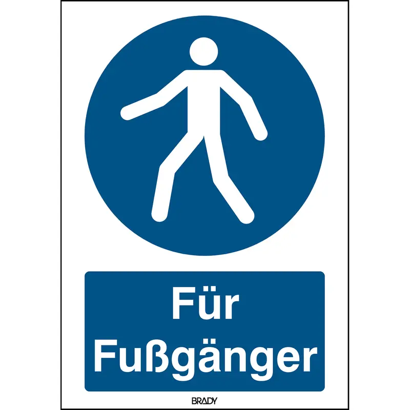ISO 7010 Zeichen - Für Fussgänger