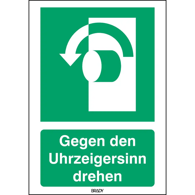ISO 7010 Zeichen - Gegen den Uhrzeigersinn drehen