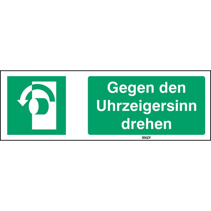ISO 7010 Zeichen - Gegen den Uhrzeigersinn drehen