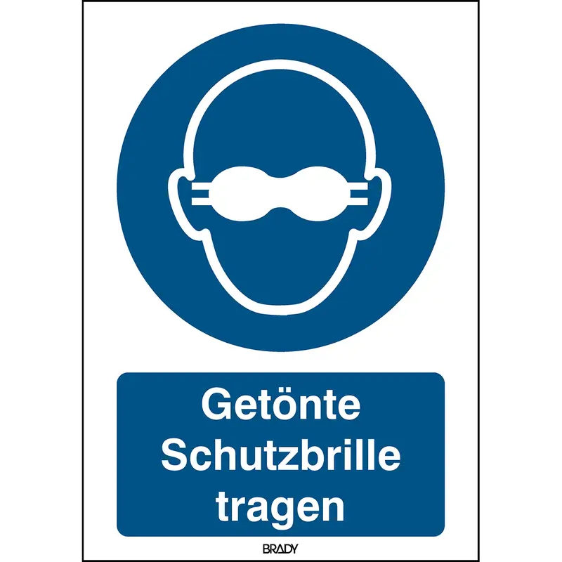 ISO 7010 Zeichen - getönte Schutzbrille tragen