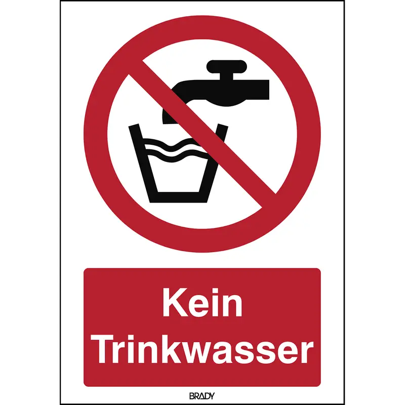 ISO 7010 Zeichen - Kein Trinkwasser
