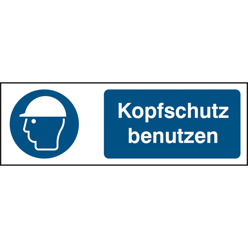 ISO 7010 Zeichen - Kopfschutz benutzen