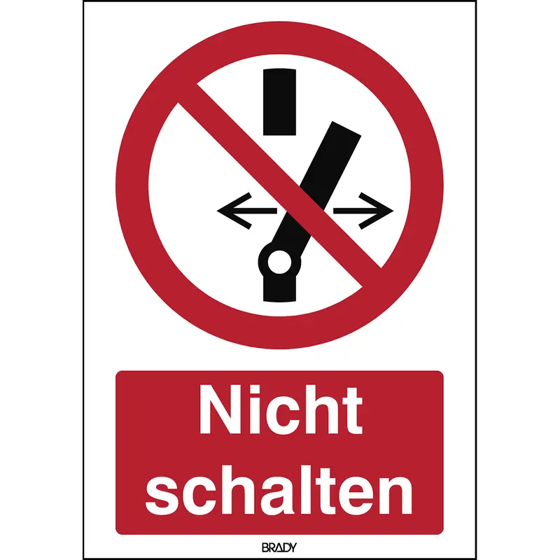 ISO 7010 Zeichen - Nicht schalten