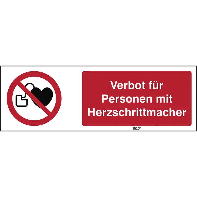 ISO 7010 Zeichen - Verbot für Personen mit Herzschrittmacher