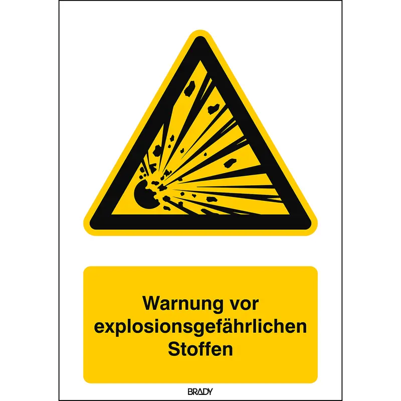 ISO 7010 Zeichen - Warnung vor explosionsgefährlichen Stoffen