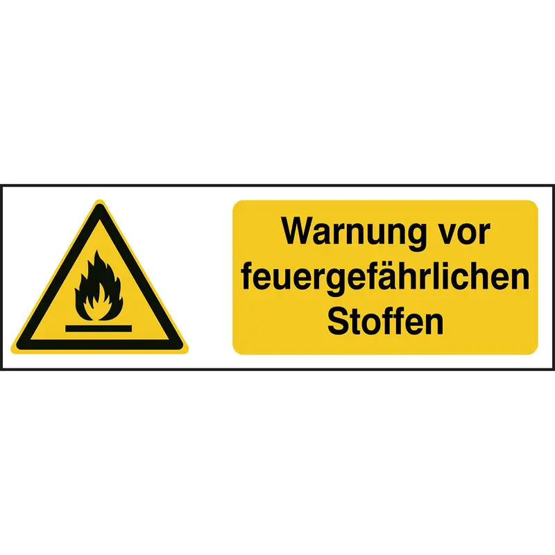 ISO 7010 Zeichen - Warnung vor feuergefährlichen Stoffen