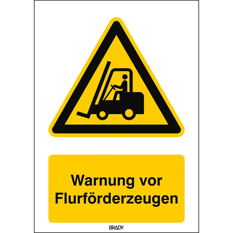 ISO 7010 Zeichen - Warnung vor Flurförderzeugen
