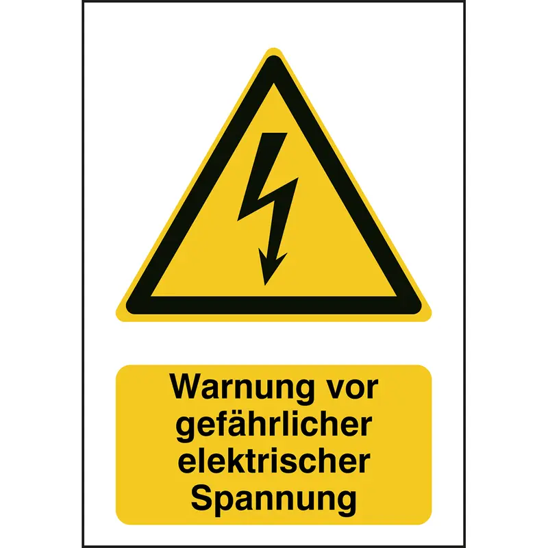 ISO 7010 Zeichen - Warnung vor gefährlicher elektrischer Spannung